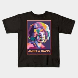 Abstract Angela Davis in WPAP Kids T-Shirt